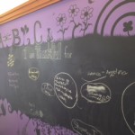 Interactive chalk wall